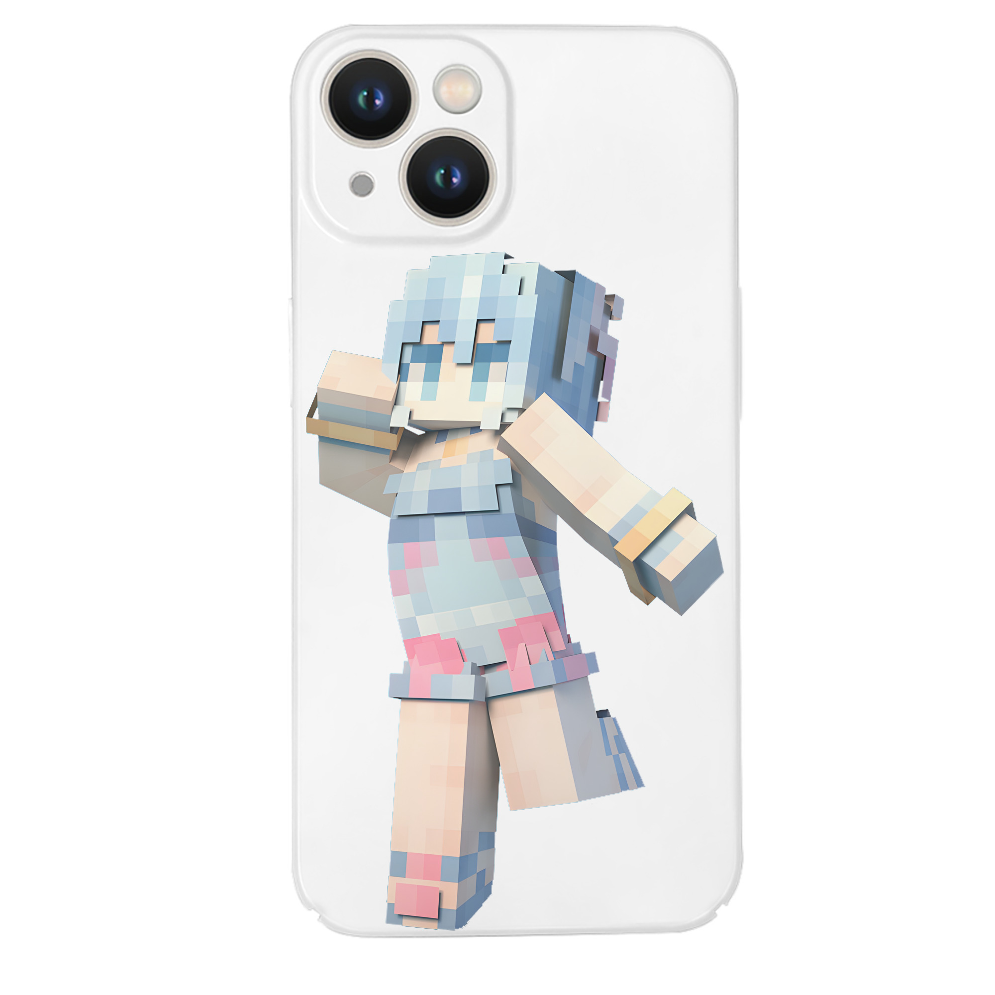 （画像用） マインクラフト ブロックの世界 Minecraft MC Block world 【iPhone 14シリーズ対応】ハードケース